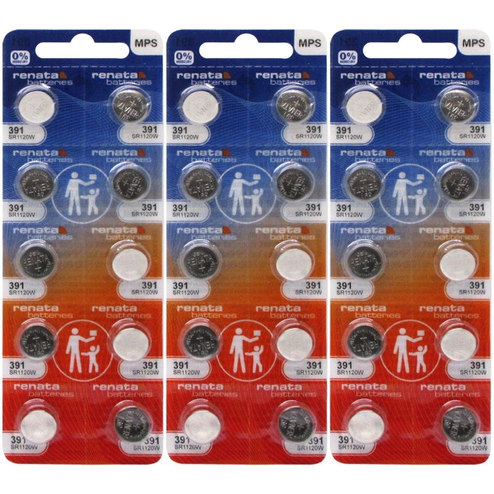 30 Renata 391 Watch Battery 1.55V Sr1120W