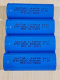 4 x IFR18500 3.2v LiFePO4 RECHARGEABLE BATTERY solar lights FLAT TOP MFG 01/2023