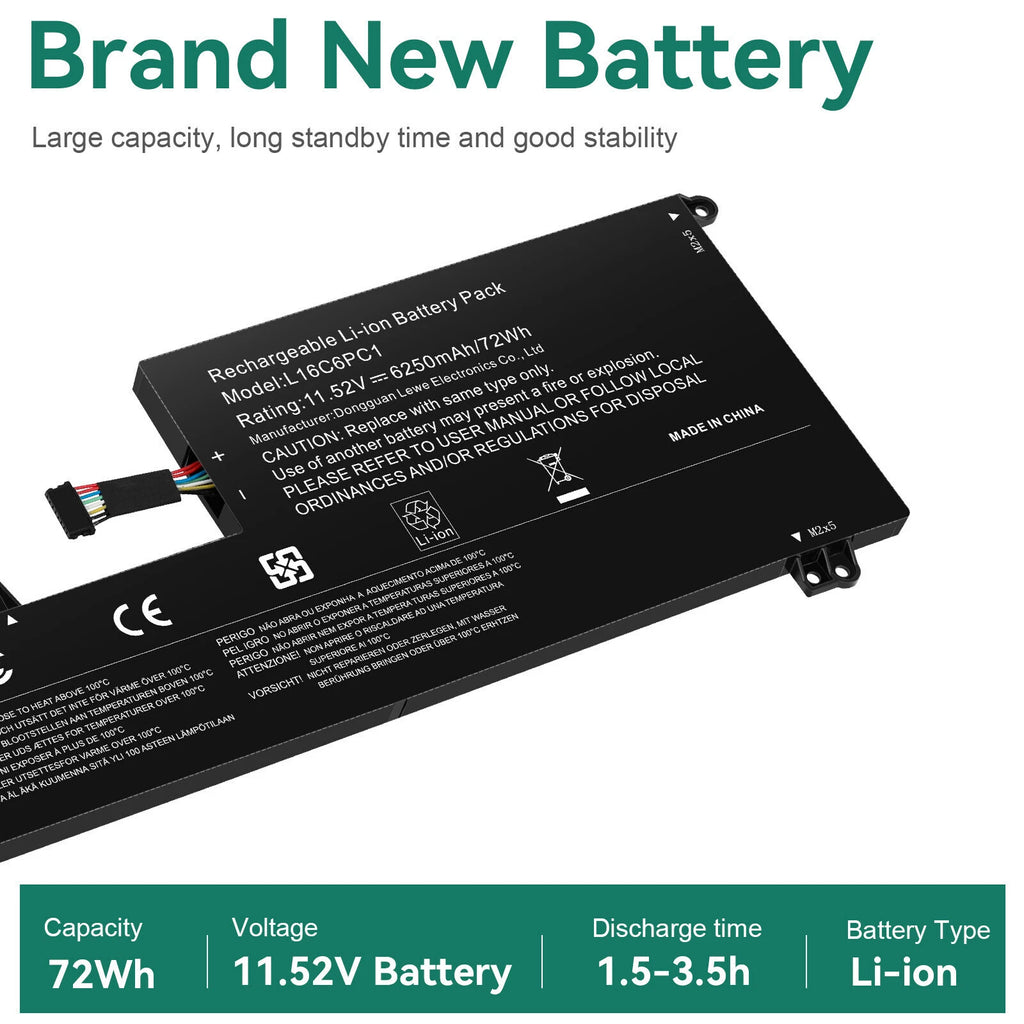 L16M6PC1 L16L6PC1 L16C6PC1 Battery For Lenovo Yoga 720-15 720-15Ikb 720-15Ikb