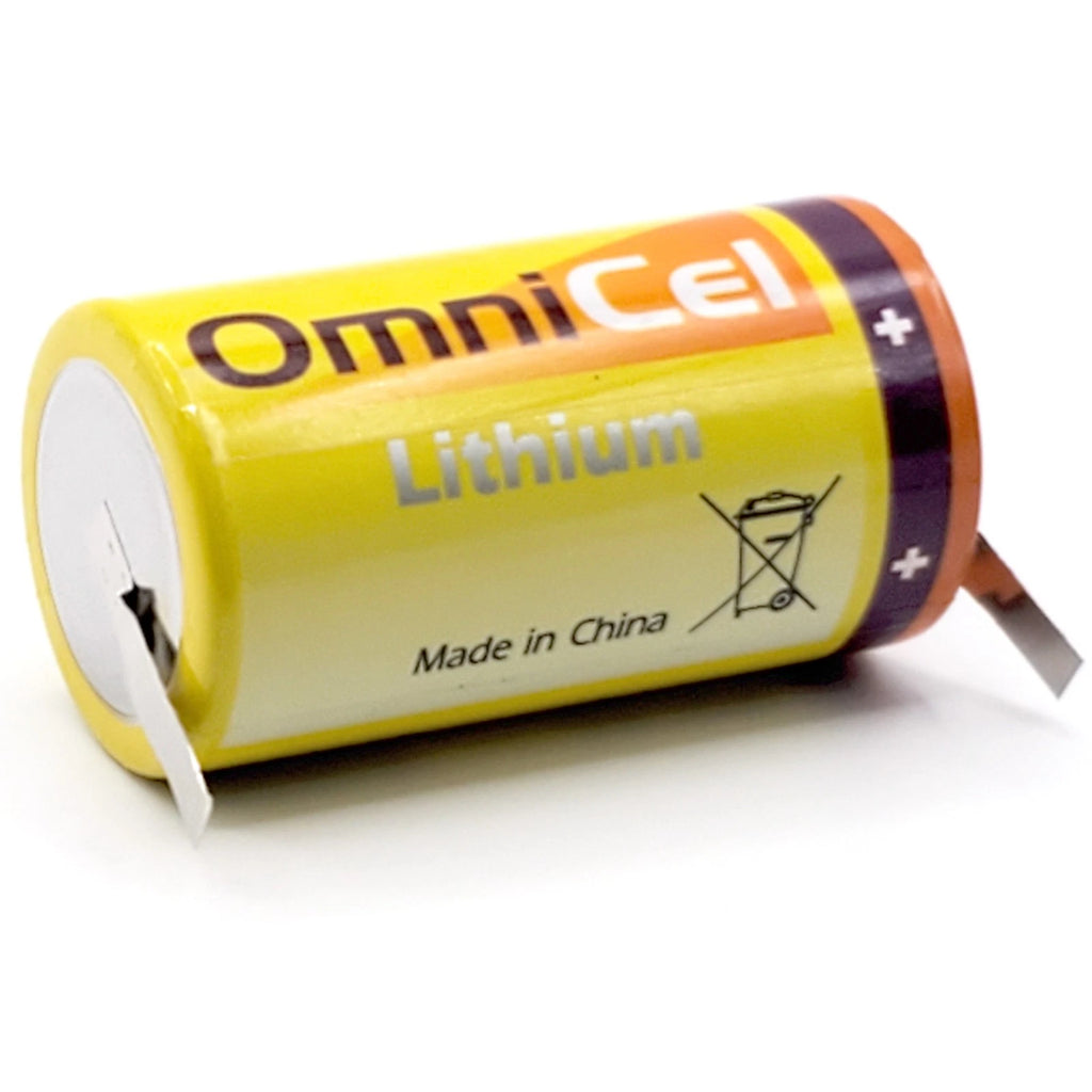 OmniCel ER34615 3.6 Volt 19 Ah D High Energy Lithium Battery w/ Tabs