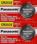 2 x SUPER FRESH Panasonic CR2032 CR-2032 Lithium Battery 3V Coin Cell Exp. 2030