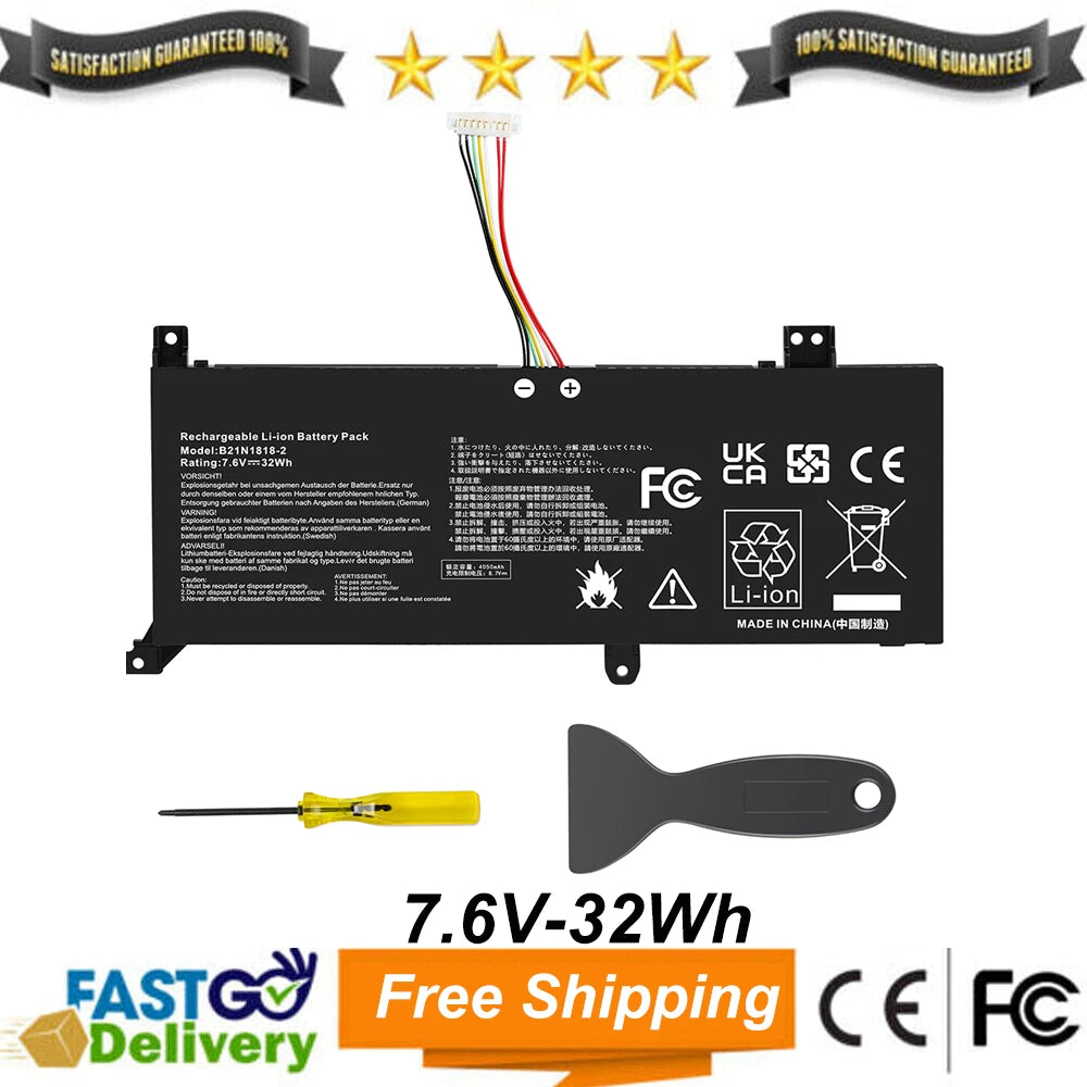 B21N1818-2 C21N1818-2 BATTERY FOR ASUS VivoBook 14 F412 F412FA A412 X412 R424DA
