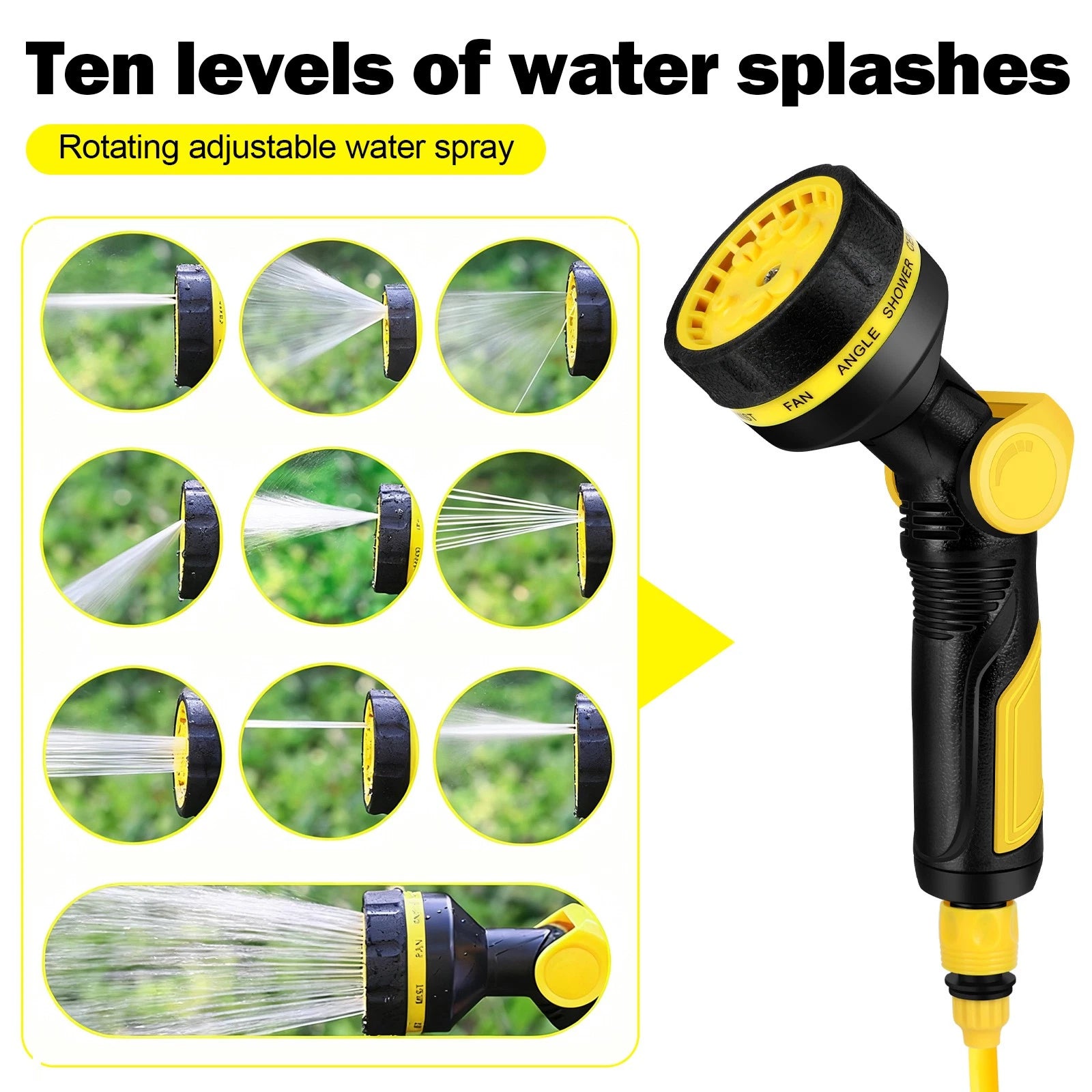 Flexible Garden Hose Expandable Flexible EVA Water Hose w/ Spray Nozzle 20M 65FT