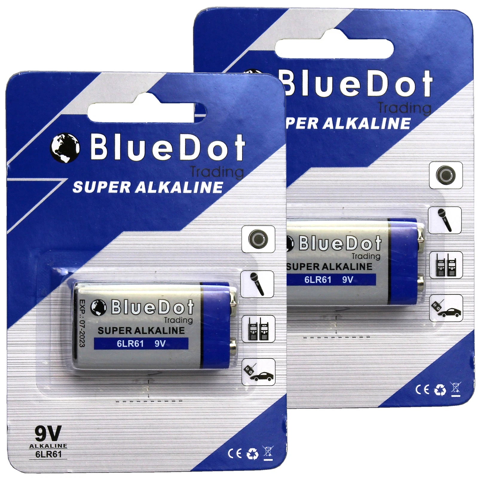 USA SELLER ~ 9 Volt 6F22 6F22X 6LR61 Super Alkaline Battery 9V ~ Free Ship QTY 2