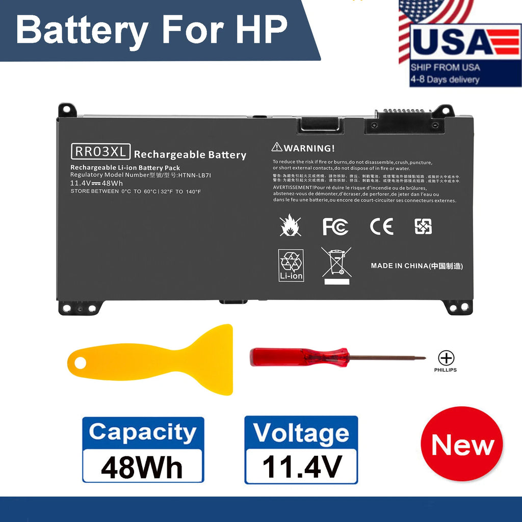 Battery RR03XL For HP ProBook 440 450 470 G4 G5 Serie HSTNN-LB7I HSTNN-UB7C 48Wh