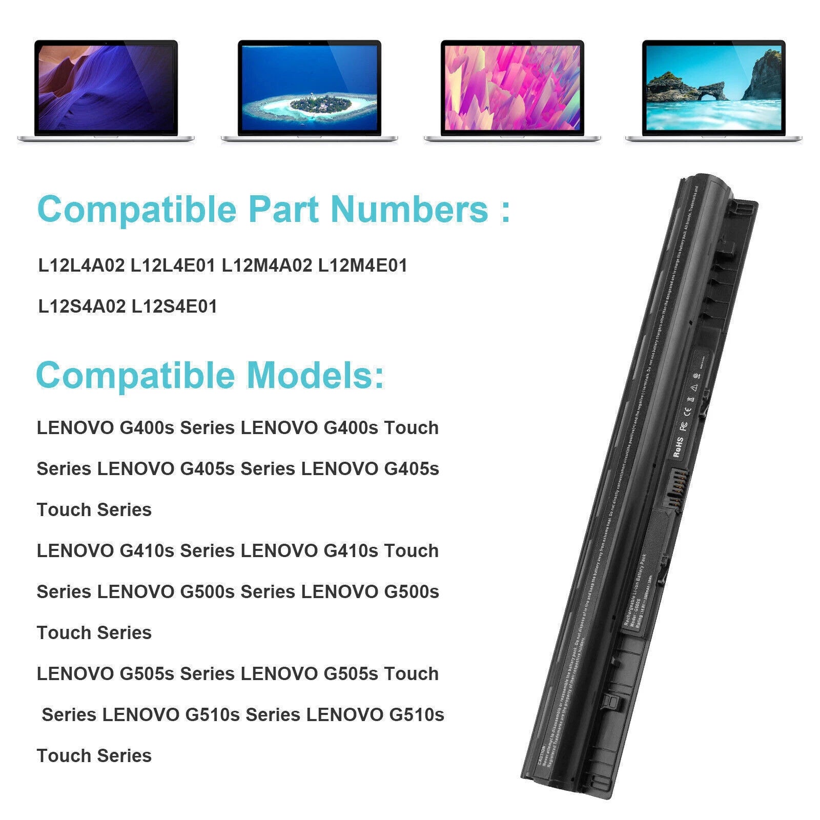 Battery for Lenovo G500S G505S G505-20255 Z50-75 Z50-70 G40-70 Notebook PC