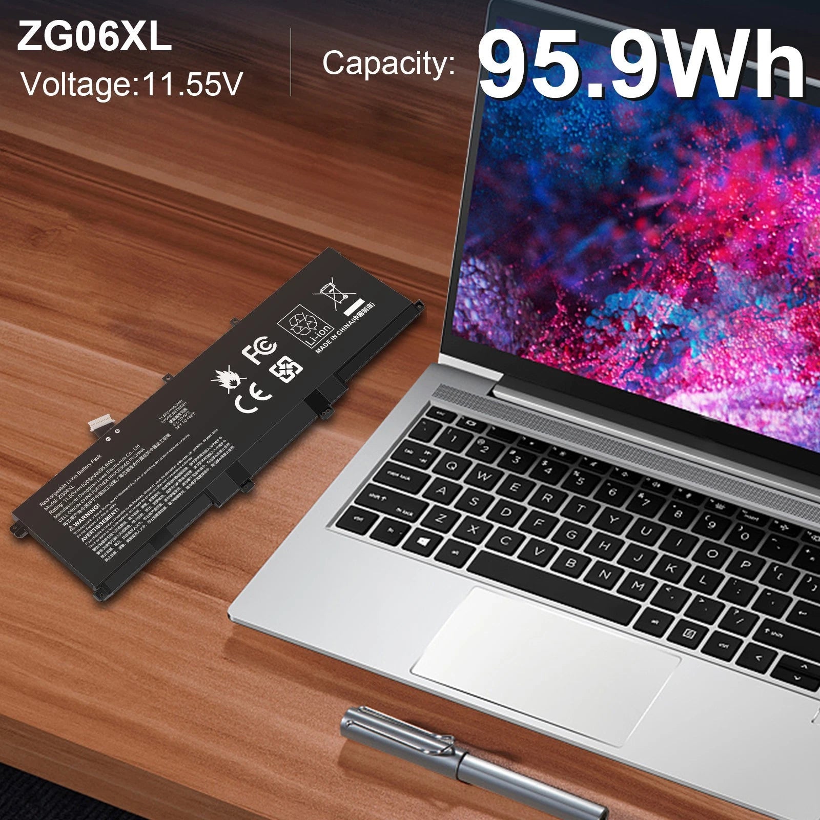 ?Replace ZG06XL Battery For HP EliteBook 1050 G1 ZBook Studio X360 G5 HSTNN-IB8H