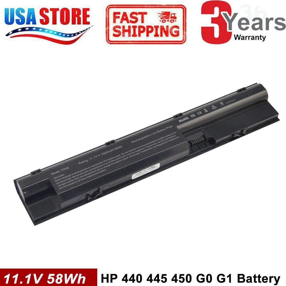 Battery FP06 for HP ProBook 440 445 450 455 470 G0 708458-001 708457-001 Noteboo