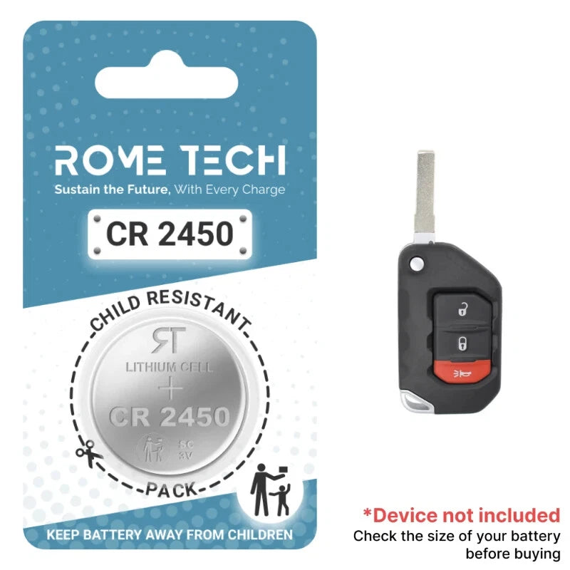 Key Fob Battery Replacement for Jeep Wrangler 2022 2021 2020 2019 2018