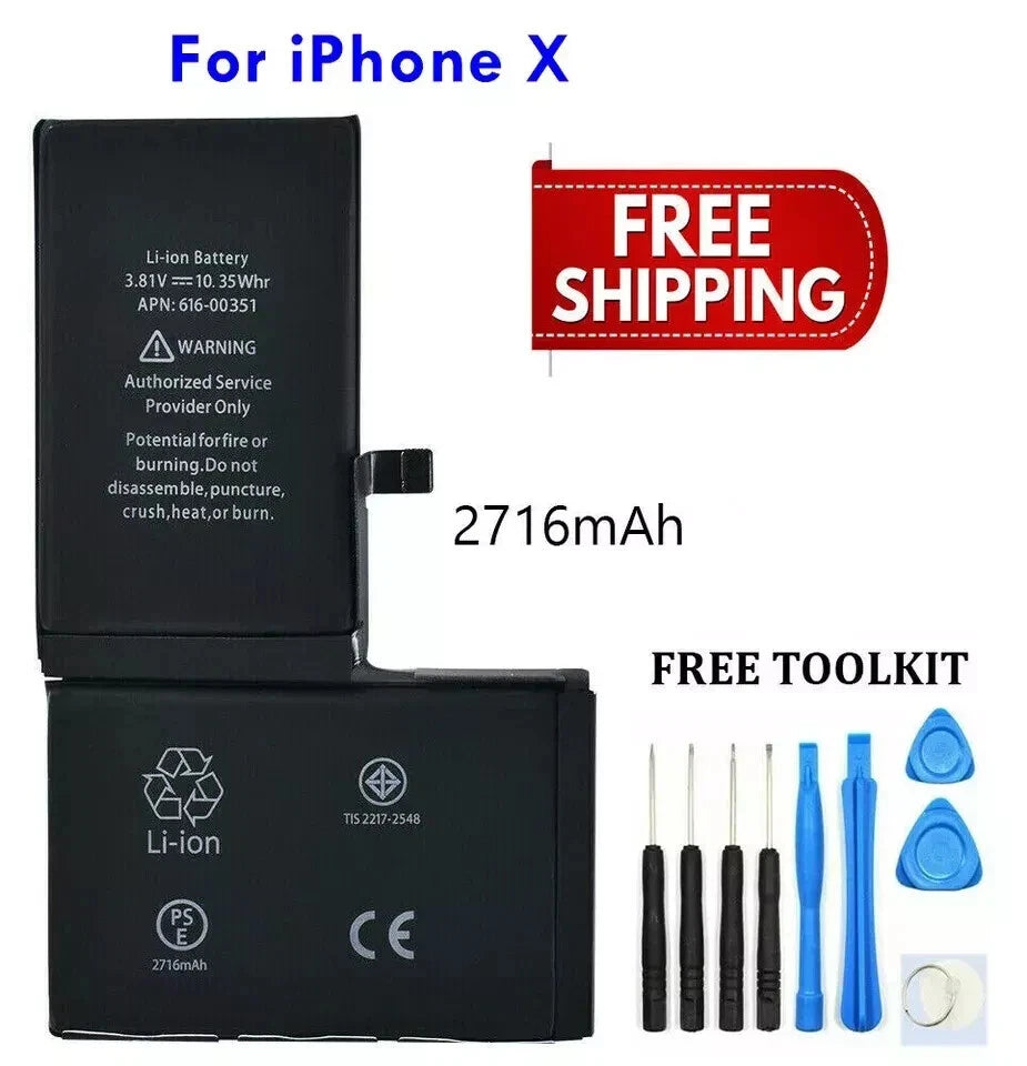 AAA Replacement Battery For iphone 6 6S 8 Plus X XR XS 11 12 13 Mini Pro Max LOT