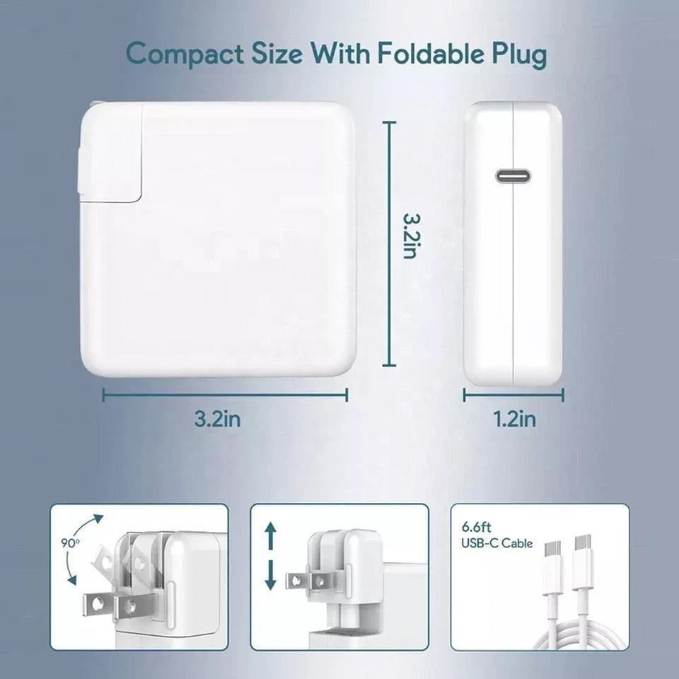 96 Watt 87W USB C Charger for Mac Book Pro 13/15'' 16'' 2018-2021 iPad Pro 11"