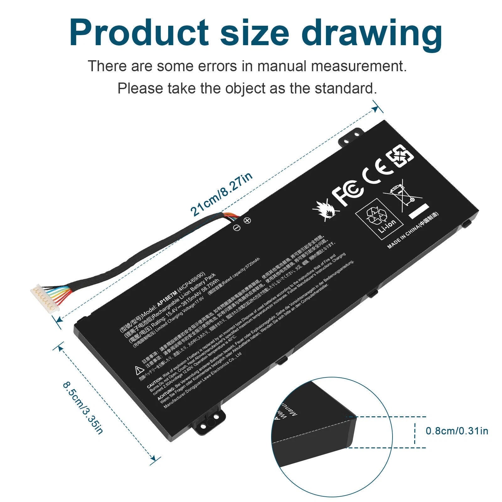 AP18E7M AP18E8M Battery For Acer Acer Aspire 7 A715-74G Nitro 5 AN515-54 Series