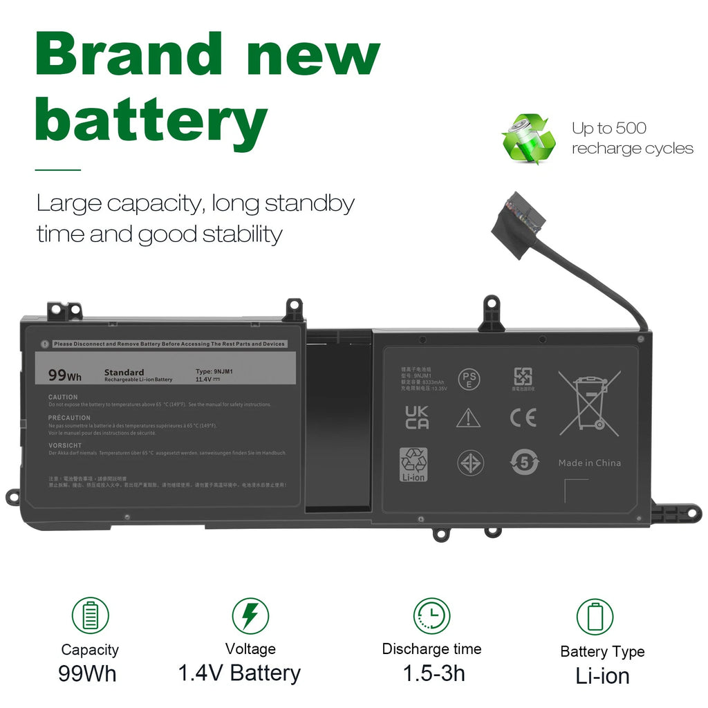 44T2R 68Wh Battery For Dell Alienware 15 17 R3 R4 R5 HF25D 546FF 9NJM1 MG2YH