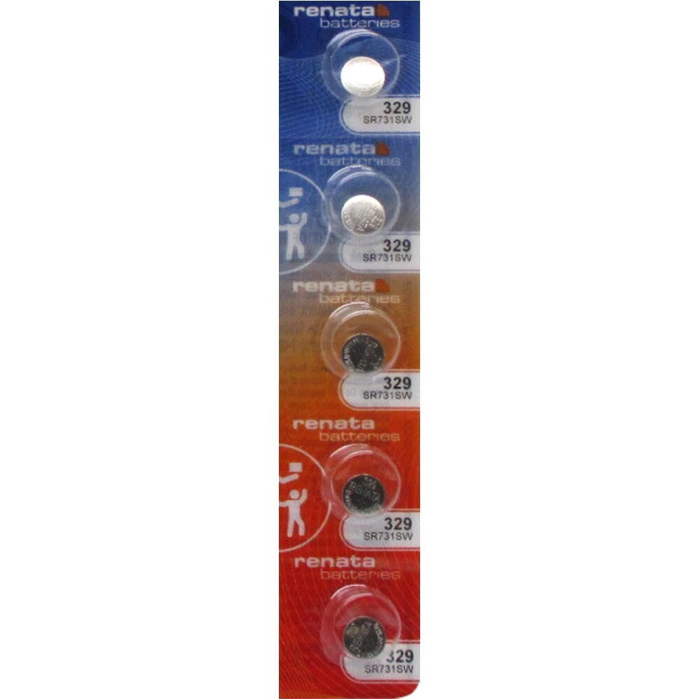 Renata Watch Electronic 329 Silver Oxide Battery 5 Pcs