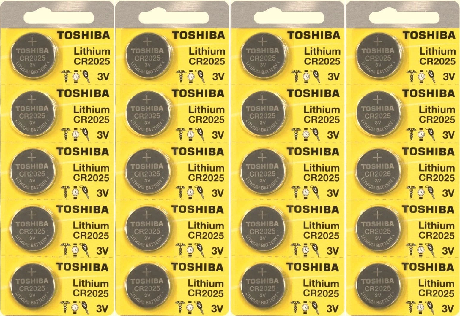 20 Toshiba CR2025 CR 2025 3V LITHIUM BR2025 DL2025 Batteries