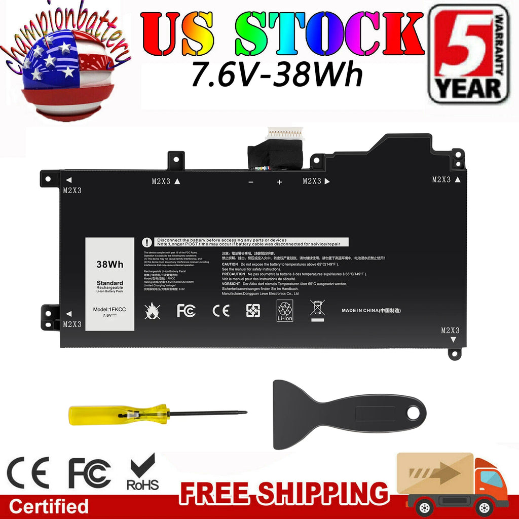 1FKCC Battery For for Dell Latitude 7200 7210 2-in-1 Series Notebook T04J 9NTKM