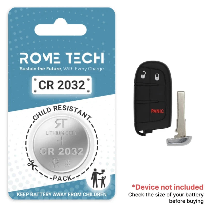 Key Fob Battery Replacement for Jeep Compass 2022 2021 2020 2019 - 2007