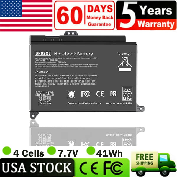 BP02XL Laptop Battery For HP Pavilion BP02041XL 849909-850 849569-541 41Wh