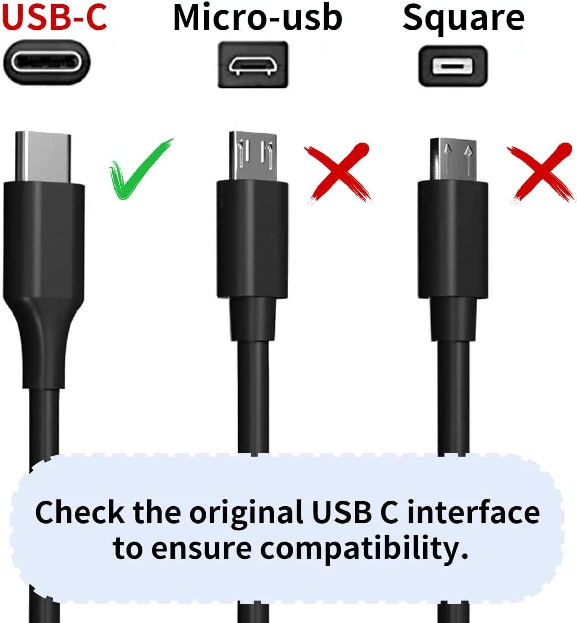 65W USB C AC Adapter Laptop Charger for Lenovo Type C X1 Carbon ThinkPad X1 Yoga