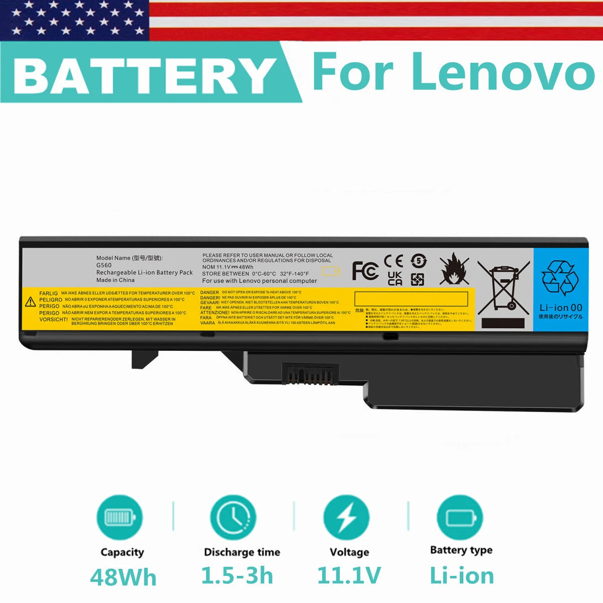 Battery For Lenovo B470 B570 B575 G460 G470 G475 G560 G565 G570 G575 G770 G780