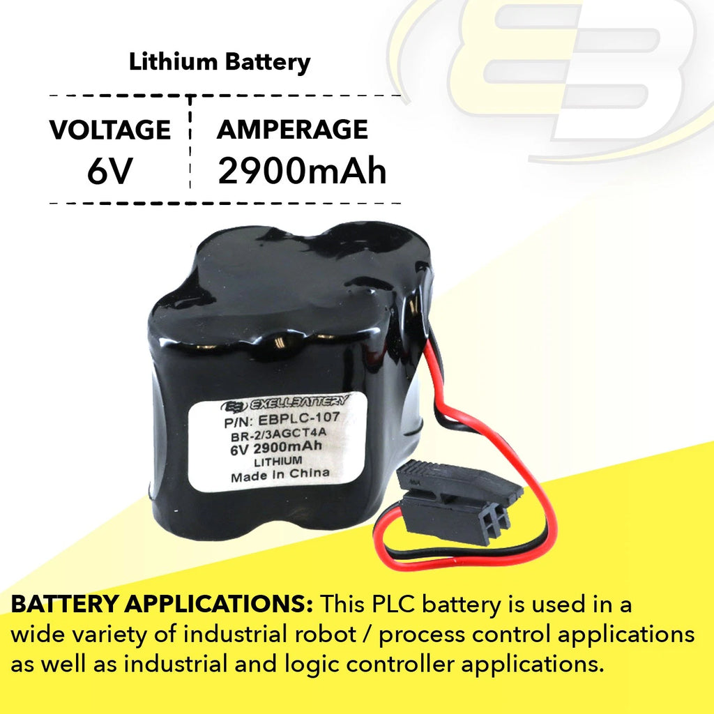 Emergency Light Computer PLC Battery Fits A06B6114K504 A98L00310025 BR-2/3AGCT4A