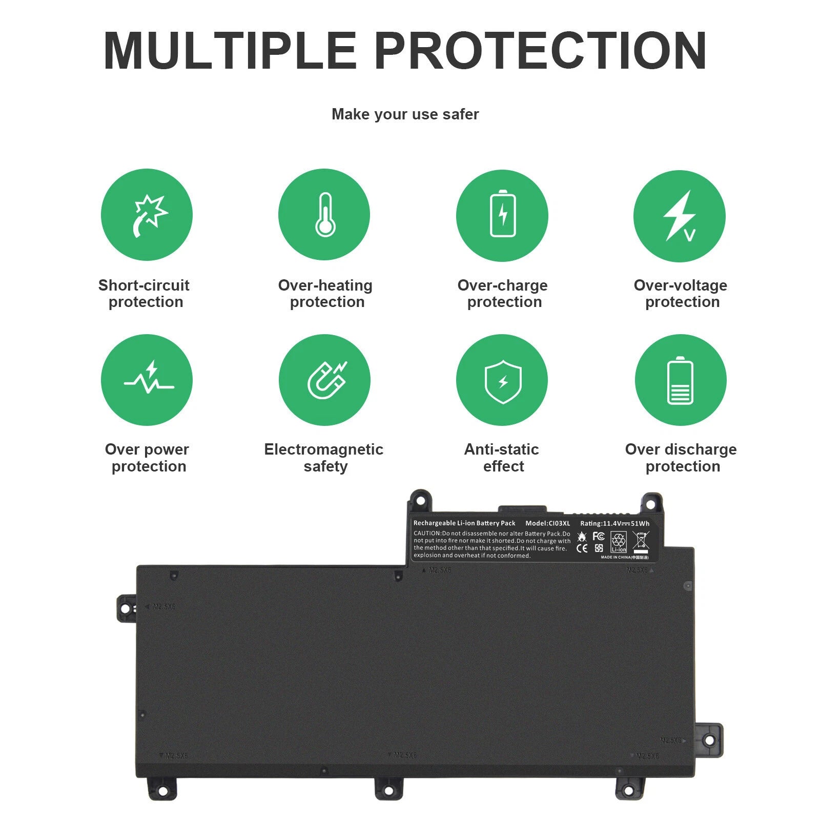 Battery For HP ProBook 640 645 G2 650 655 G2 CI03 CI03XL HSTNN-UB6Q 801554-001