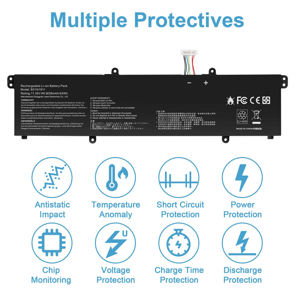 B31N1911 C31N1911 Battery for ASUS VivoBook Flip TP420 TM420 TP470 TM420UA 42Wh