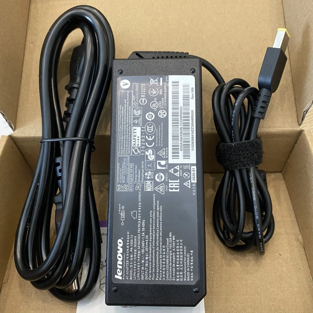 Genuine 90W Lenovo Adapter Charger ThinkPad X1 Carbon 0B46994 Yellow Square Tip