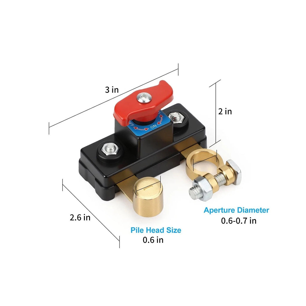 2Pcs 12V 24V Battery Disconnect Switch Master Kill Isolator For Car Marine Boat
