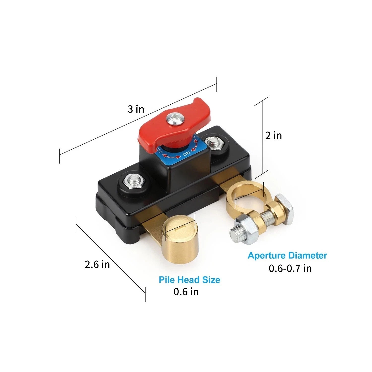 2Pcs 12V 24V Battery Disconnect Switch Master Kill Isolator For Car Marine Boat