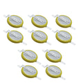 10x CR-2032/F2N 3V Lithium Coin Battery SMD (SMT) Tabs Memory Support
