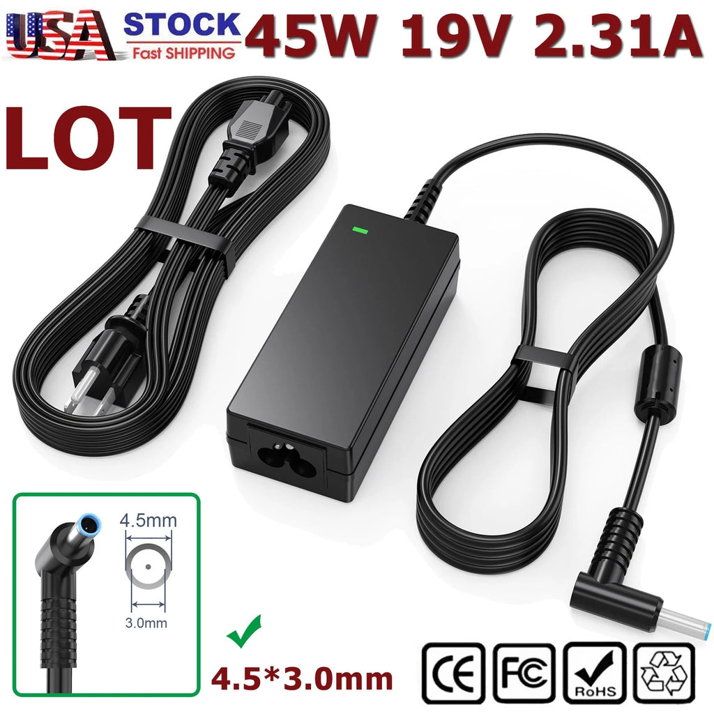LOT 45W 19.5V 2.31A AC Adapter Charger For HP Laptop Power Supply Cord 4.5*3.0mm