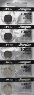 5 Fresh ENERGIZER CR1220 BATTERY 3V LITHIUM CR 1220 DL1220 BR1220 BRAND NEW