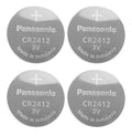 4 Panasonic CR2412 Lithium Button Cell CR 2412 3V Batteries