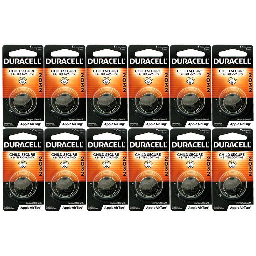 12 x Duracell 2032 Lithium Button Cell Battery