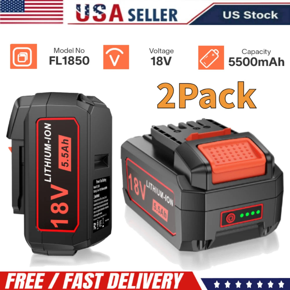 18V 5.5Ah Lithium-Ion Battery for Flex FL1850 Compatible with Flex Cordless Tool