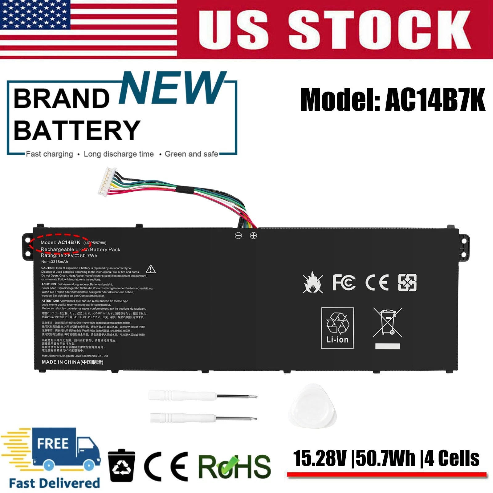 AC14B7K Battery for Acer Nitro 5AN515-41 AN515-42 Swift 3 SF314-55 SF314-52 NEW