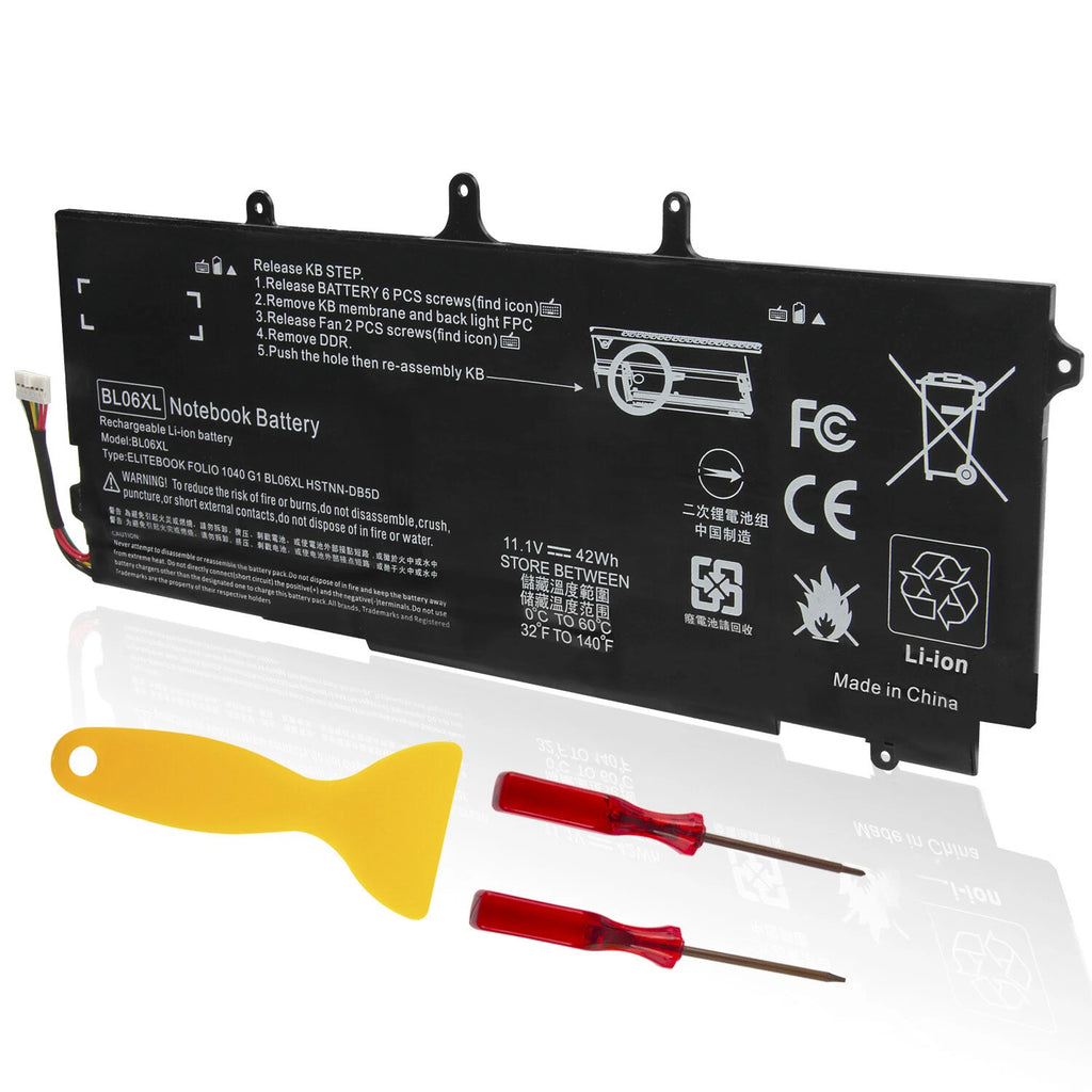 BL06XL BL06042XL Battery For HP EliteBook Folio 1040 G0 G1 G2 722236-171 42Wh US