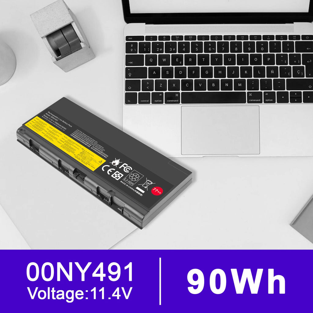 01AV477 00NY493 77+ Battery For Lenovo Thinkpad P50 P51 P52 01AV495 00NY490 90Wh