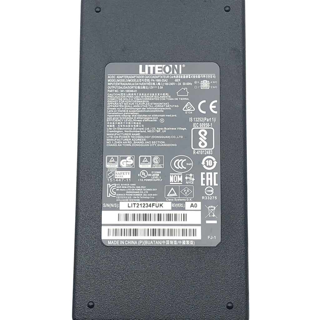 NEW Genuine Liteon PA-1660-2SA2 AC Adapter 12V 5.5A Power Supply 341-100346-01
