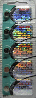 5 Pcs Maxell SR41SW Watch Battery Made In Japan