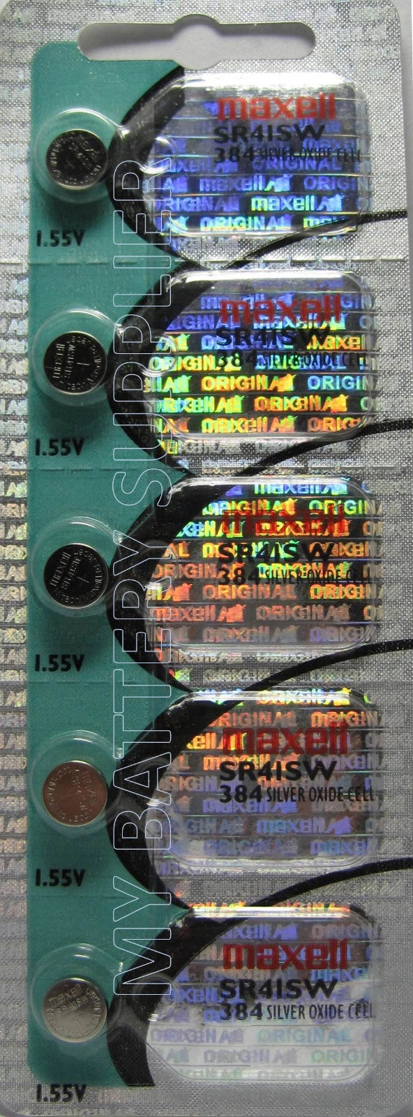 5 Pcs Maxell SR41SW Watch Battery Made In Japan