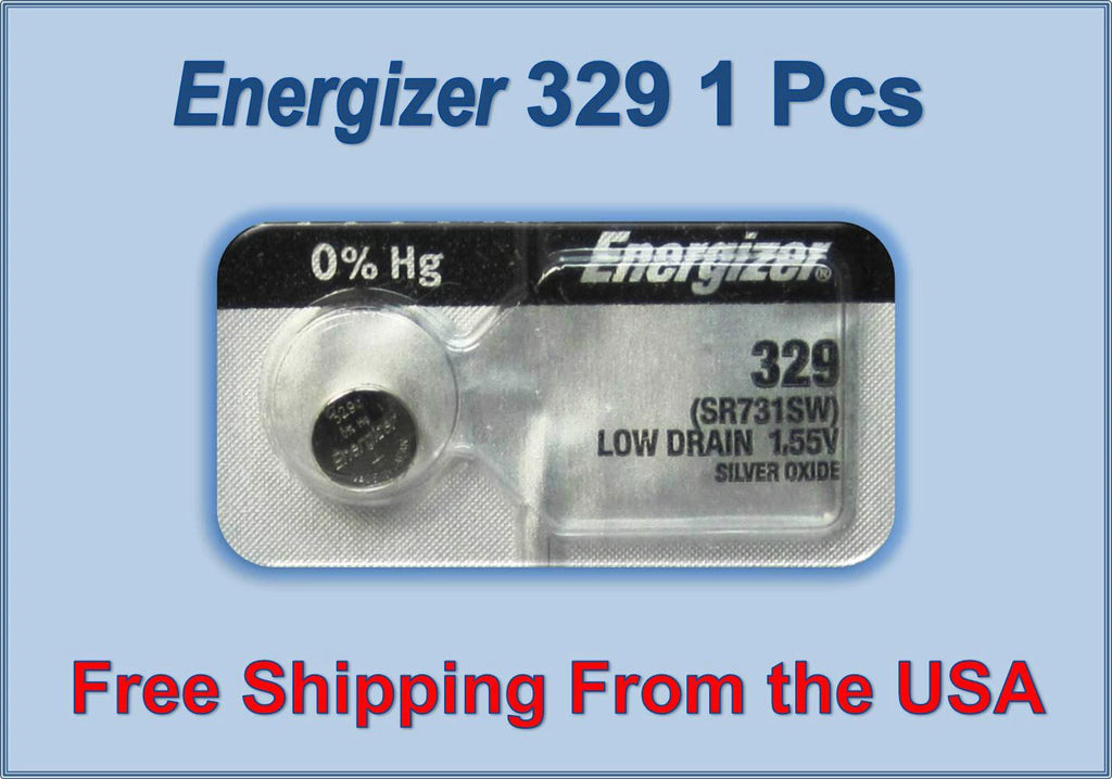 1 Energizer 329, SR731SW, V329, D329, S42, 24, 363, E329, GP329 Battery