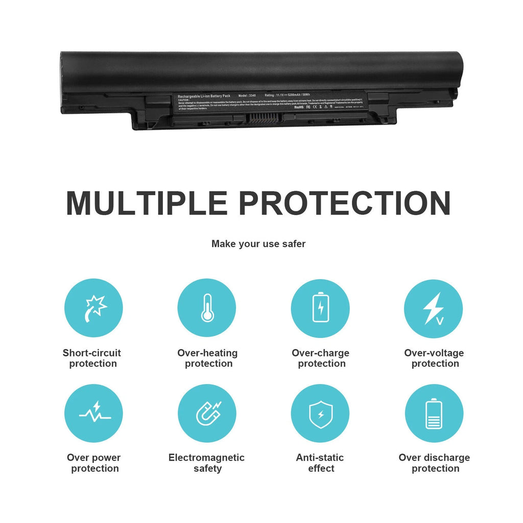 3340 Battery For Dell Latitude 3350 YFDF9 HGJW8 5MTD8 451-BBJB 451-BBIY 5200mAh