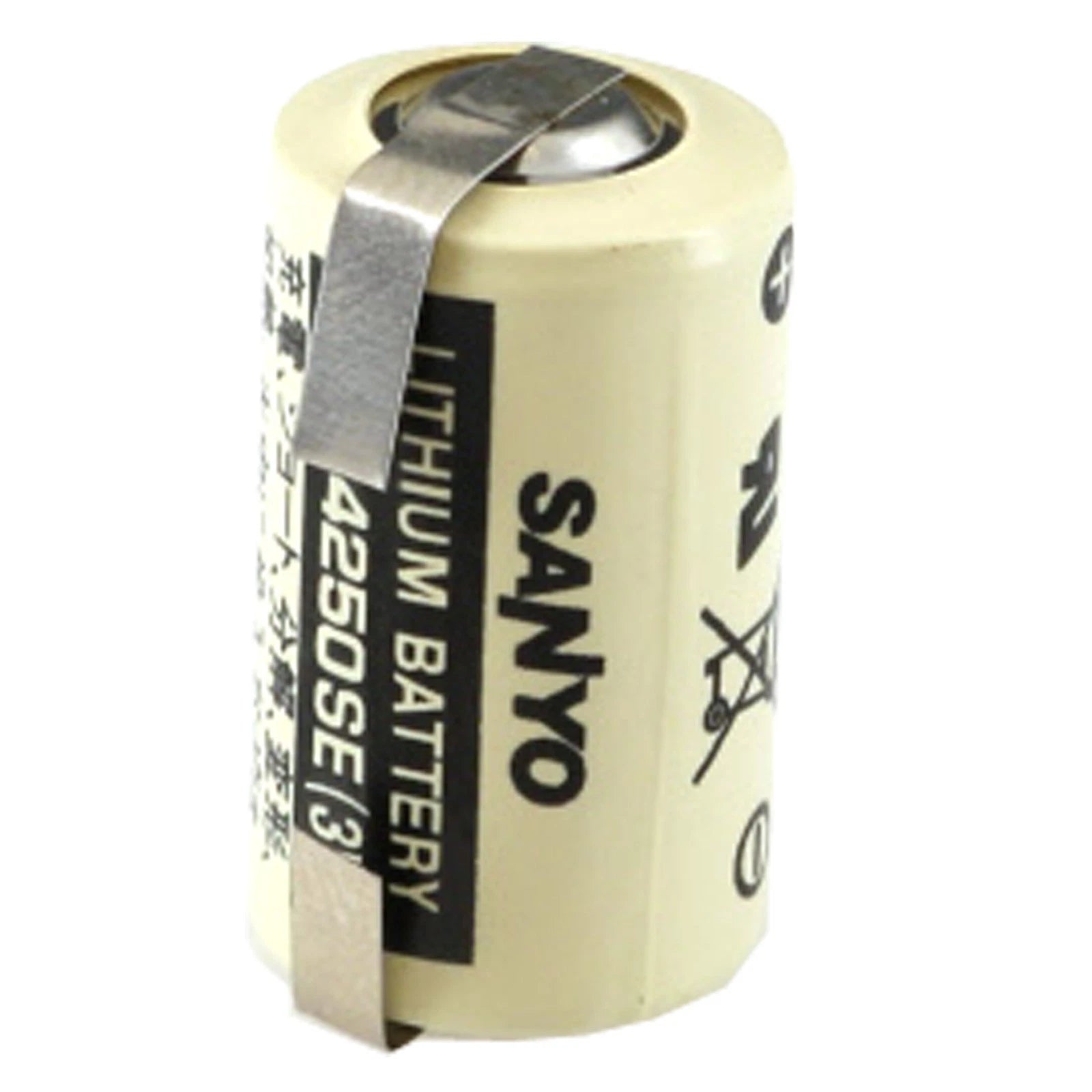 Exell PLC-7 with Tabs 3V 1/2 AA Lithium Battery Compatible With Sanyo CR2NP