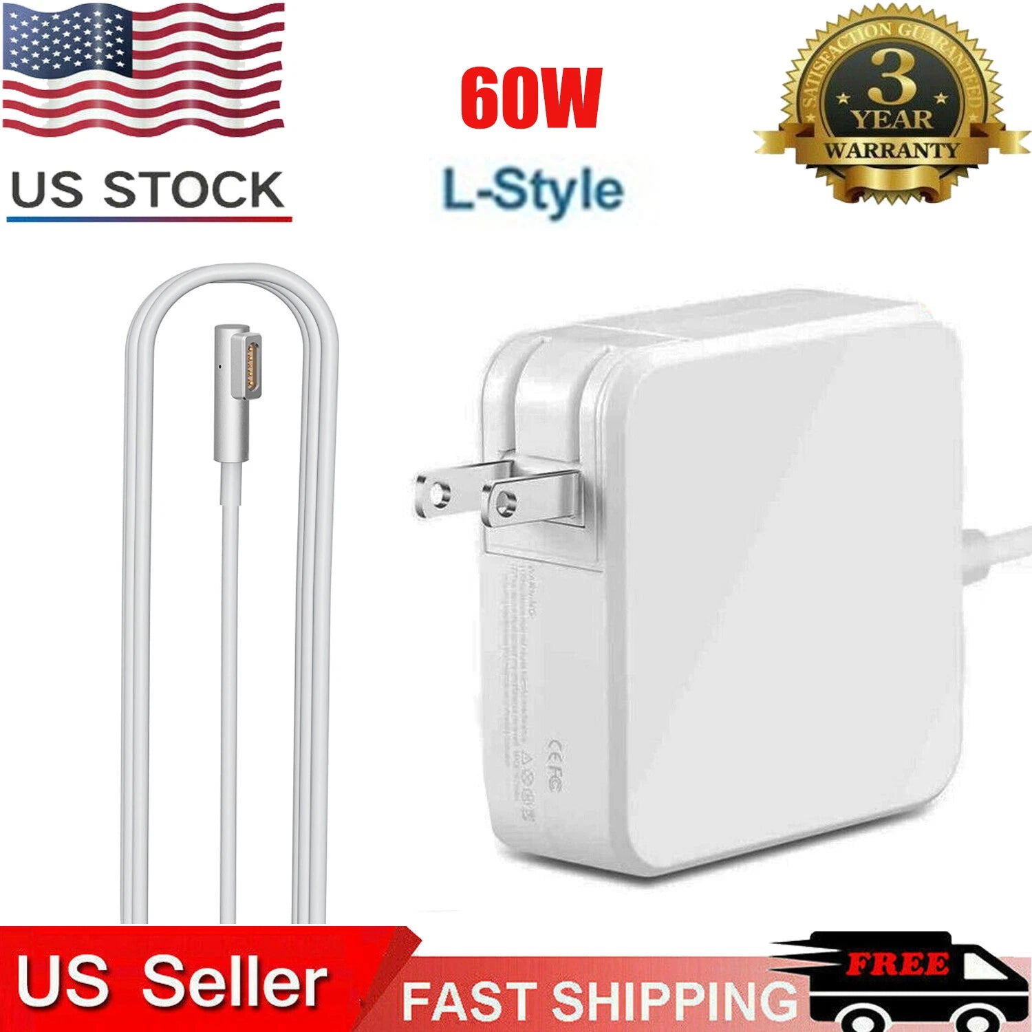 60W AC Adapter Charger L-TIP for Macbook Pro 13 inch 2009-2012 A1278 A1344 A1184