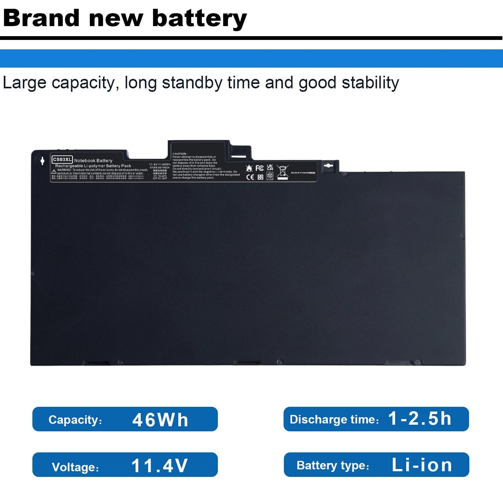 FOR HP Battery CS03XL FOR Elitebook 745 755 840 G3 G4 854108-850 800513-001