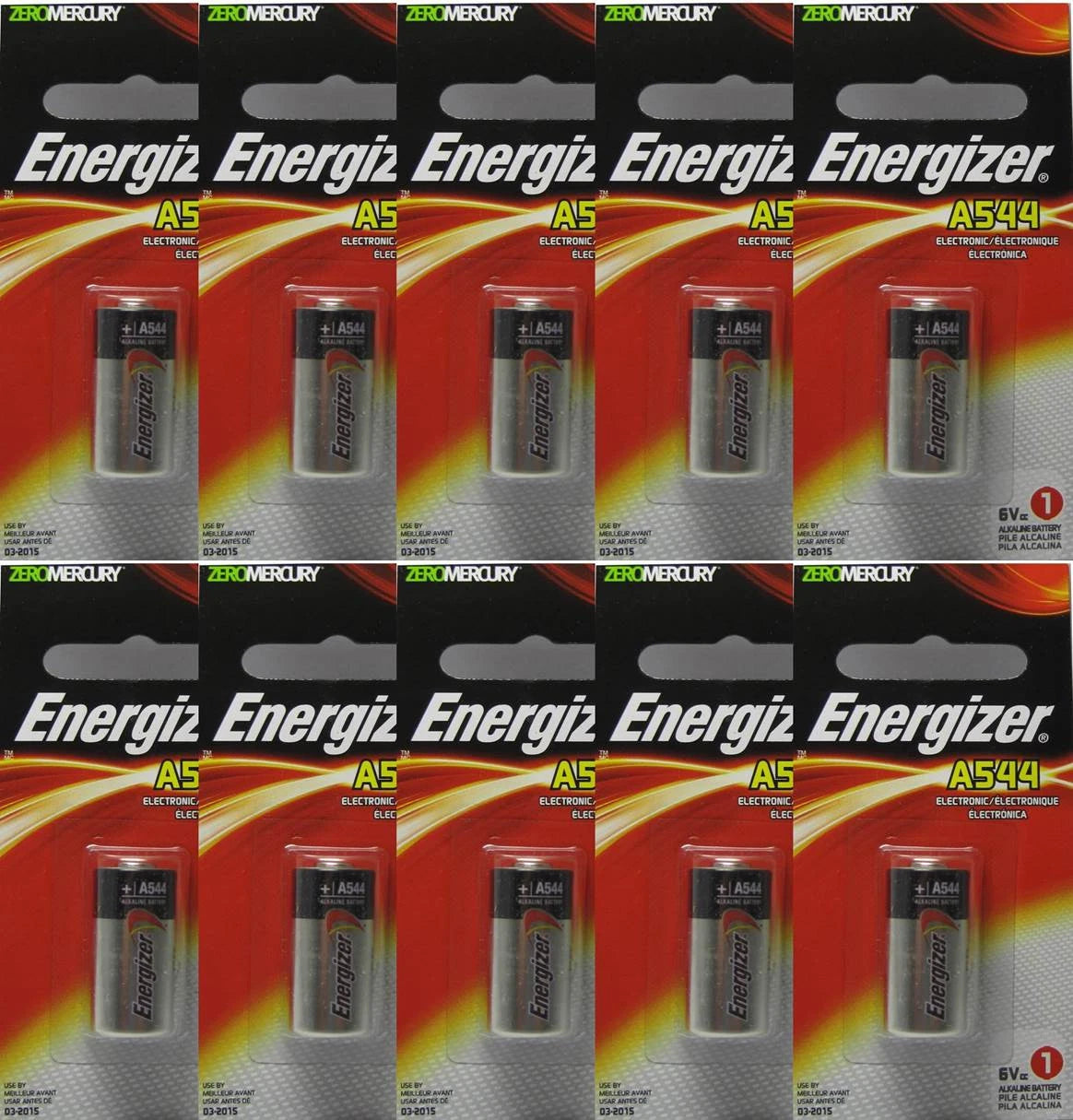 10x Energizer A544 4LR44 PX28A 476A GP476 K28L L1325 V28PX 6V Batteries