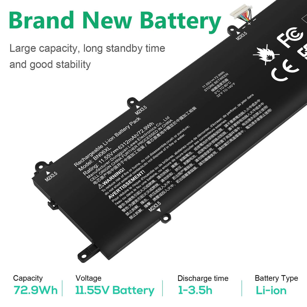 Battery for HP Spectre X360 15T-EB000 15-EB0025TX 15-EB0053TX TPN-Q226 72.9Wh