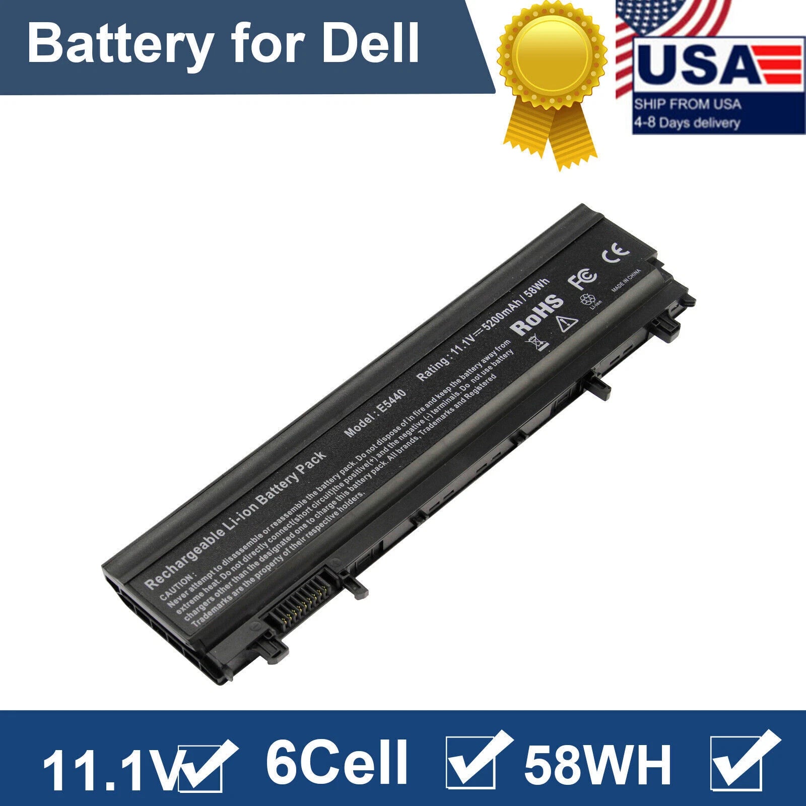 N5YH9 0M7T5F Spare Laptop Battery For Dell Latitude E5540 E5440 VJXMC VVONF